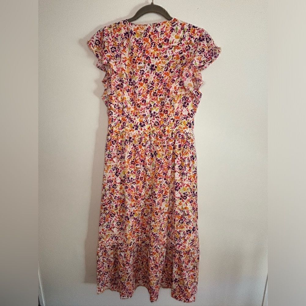 Julia Jordan EUC purple/orange floral maxi dress size 6 - Picture 2 of 6